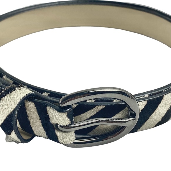 Accessories - BELT - Zebra Belt Black and Cream Size M